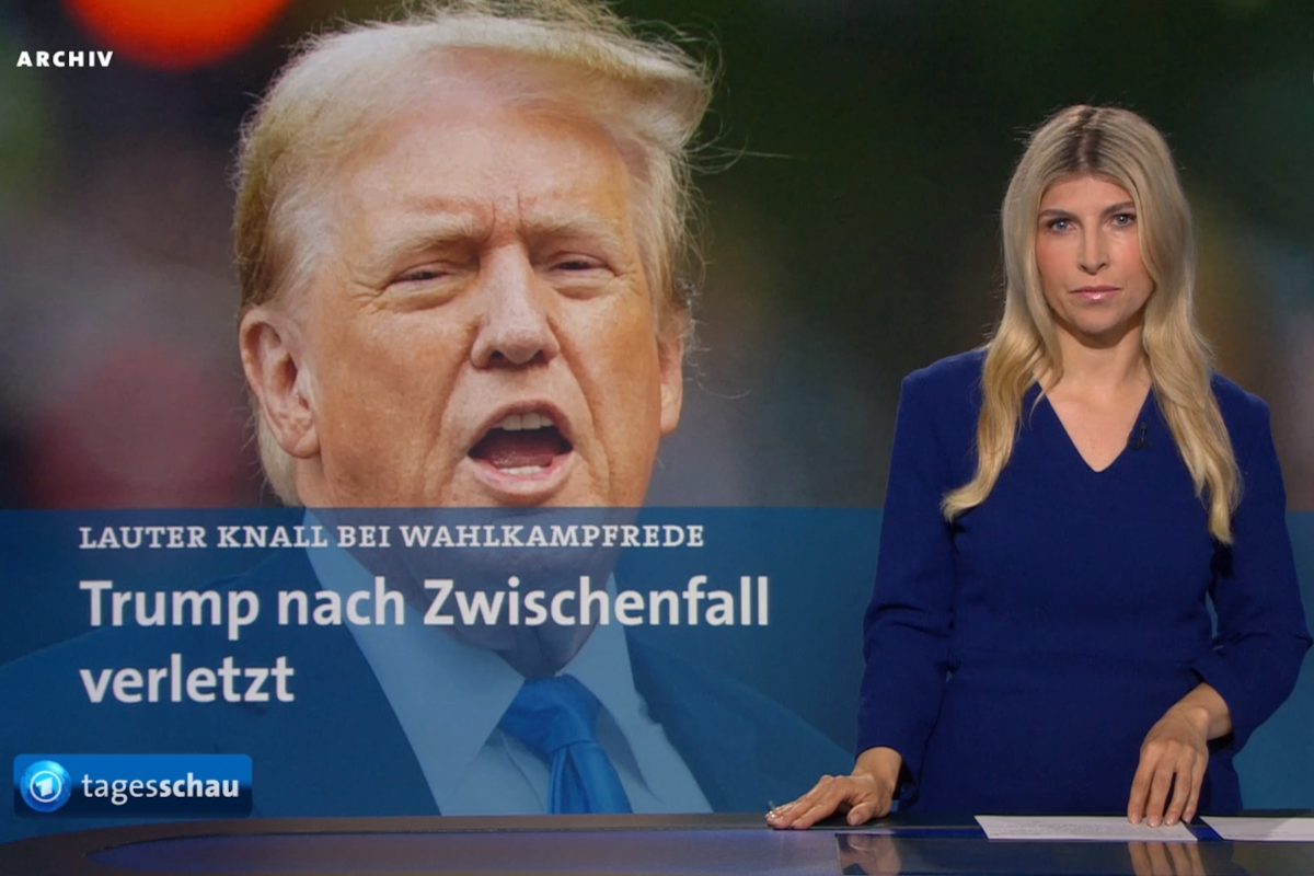 "Tagesschau" berichtet über Trump-Attentat.