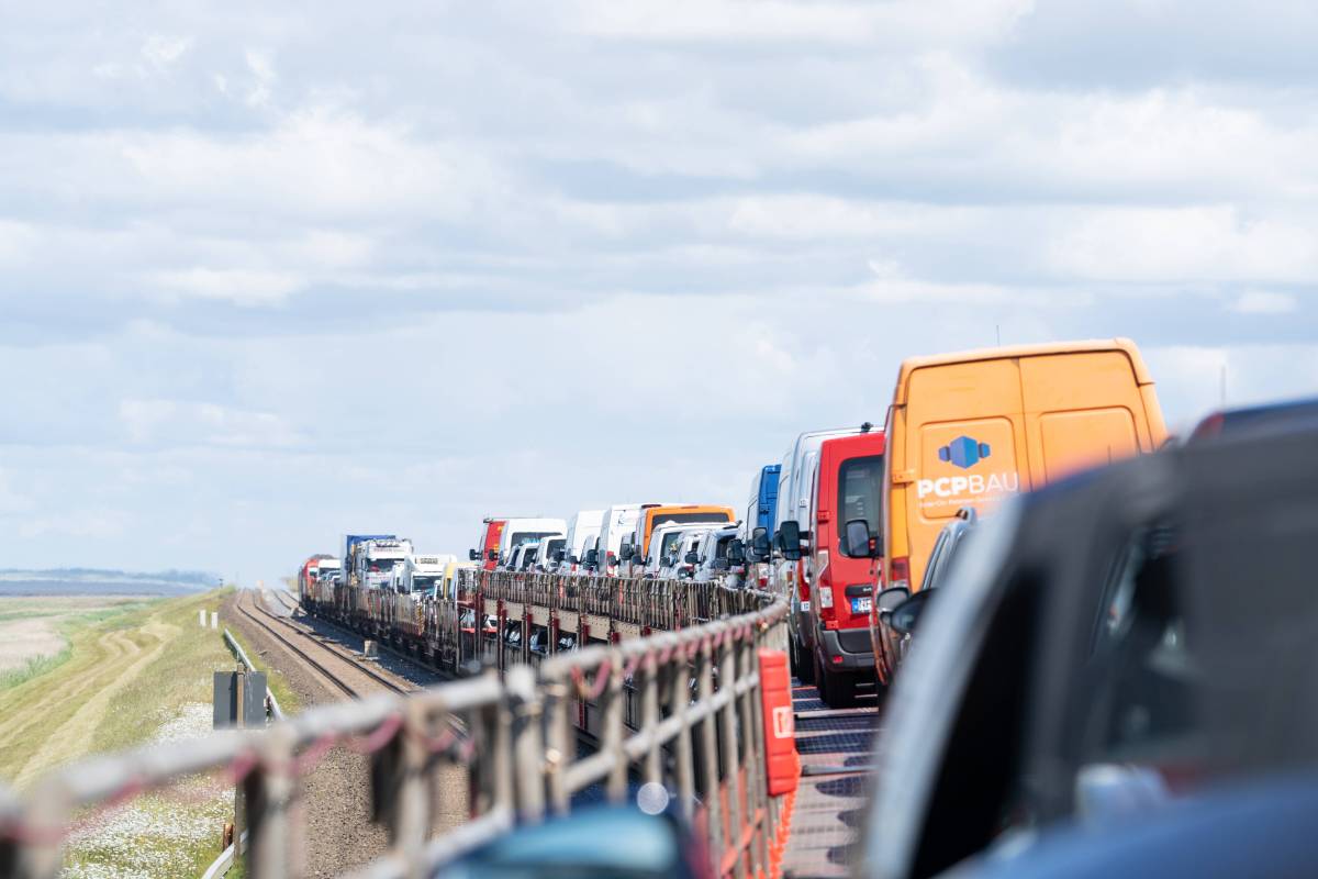 Der Autozug nach Sylt.