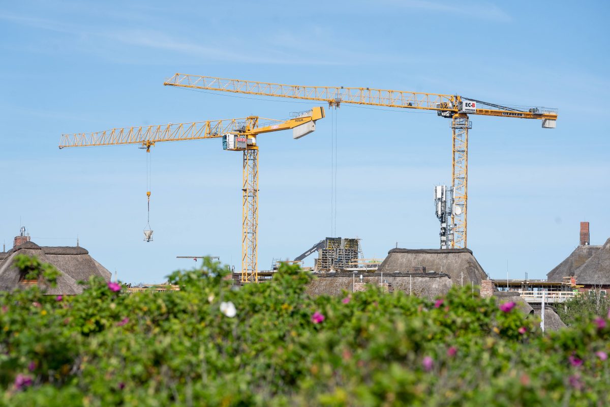 Eine Baustelle auf Sylt, Symbolbild.