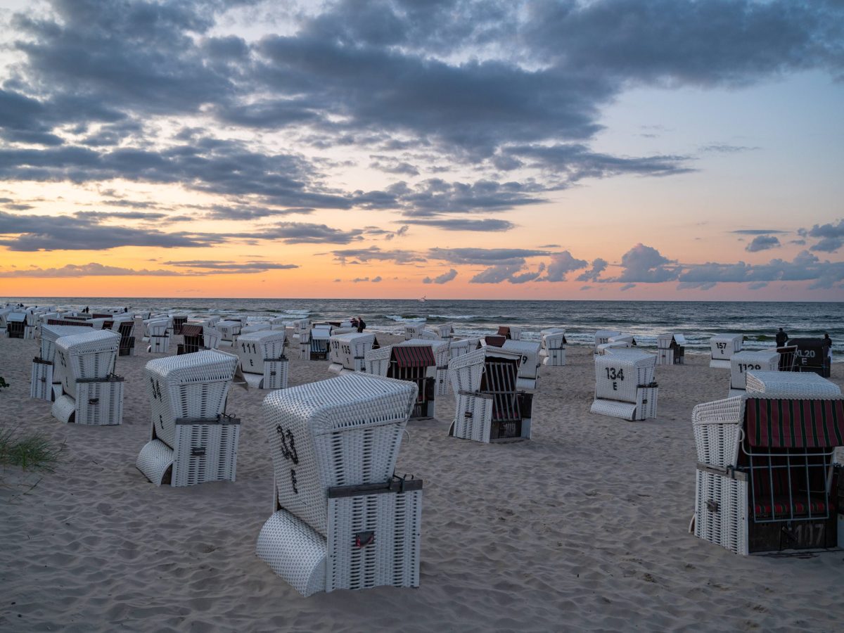 Der Strand auf Usedom an der Ostsee.