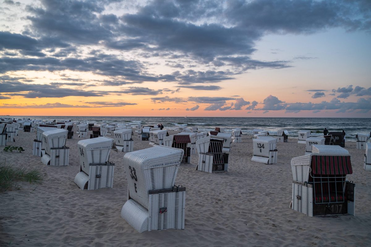 Der Strand auf Usedom an der Ostsee.