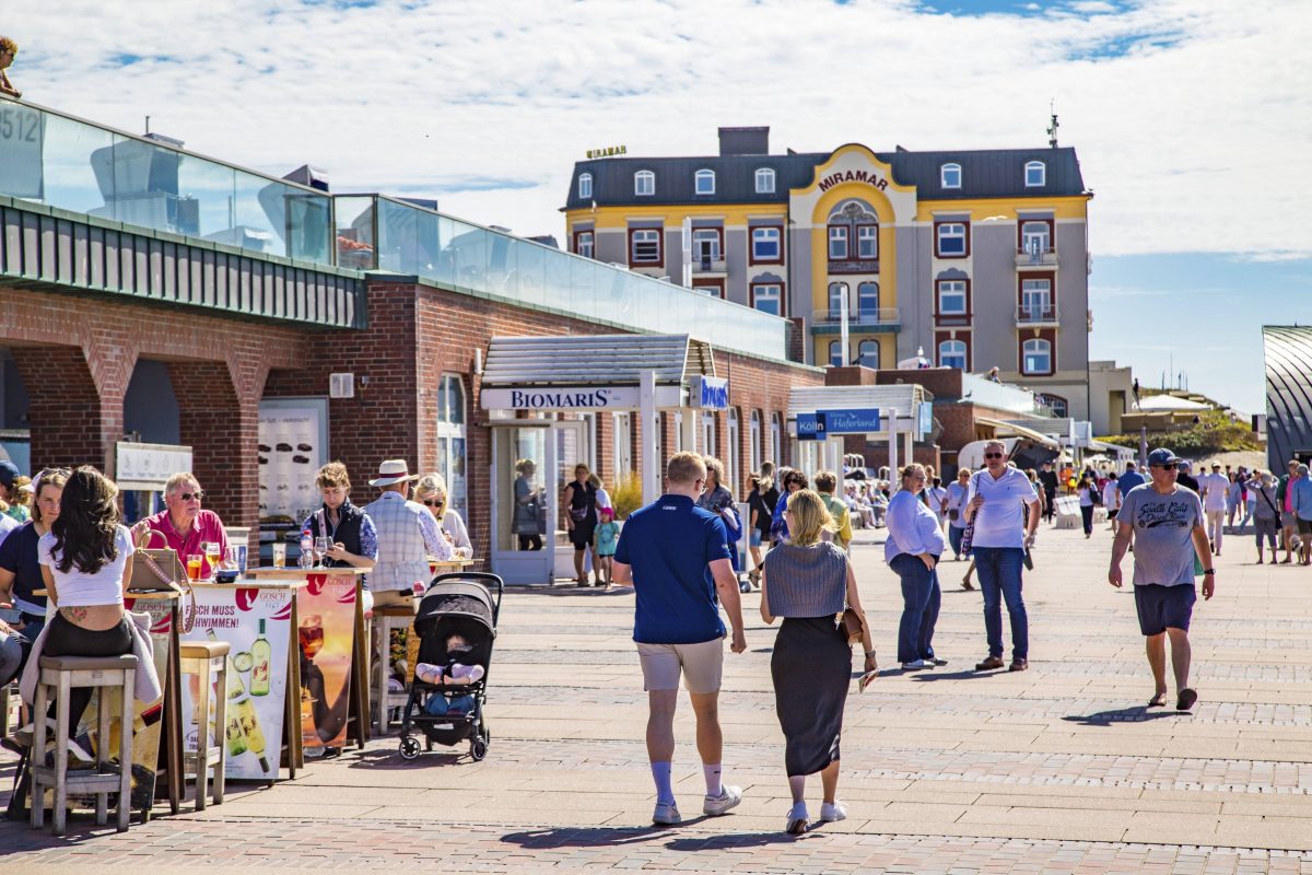 Die Promenade in Westerland, Sylt.