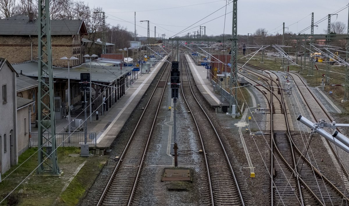 Der Bahnhof in Bergen auf Rügen.