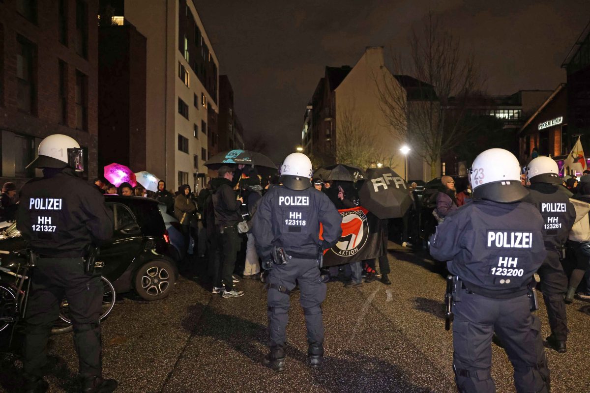 150 Menschen demonstrieren gegen Beatrix von Storch.