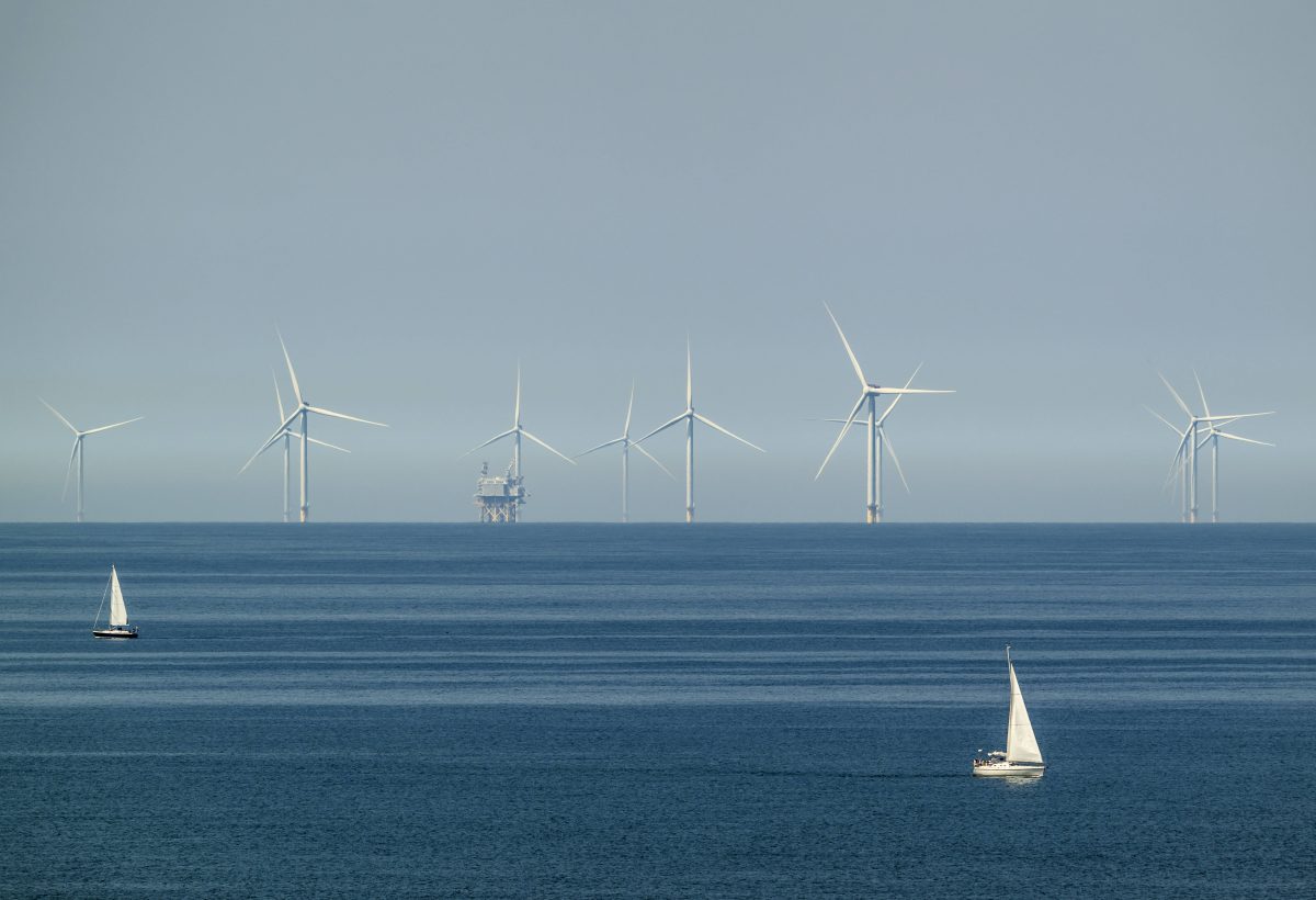 Windräder auf der Nordsee.