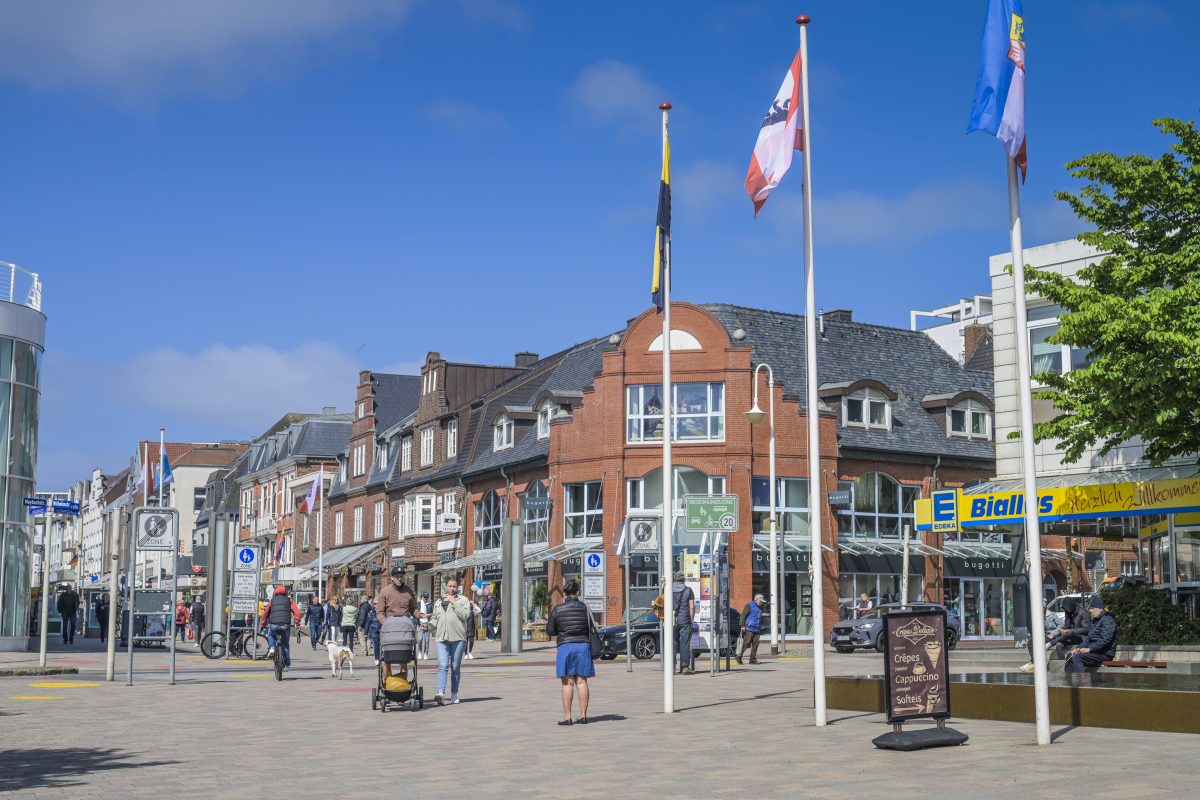 Die EinkaufsstraÃŸe in Westerland, Sylt.